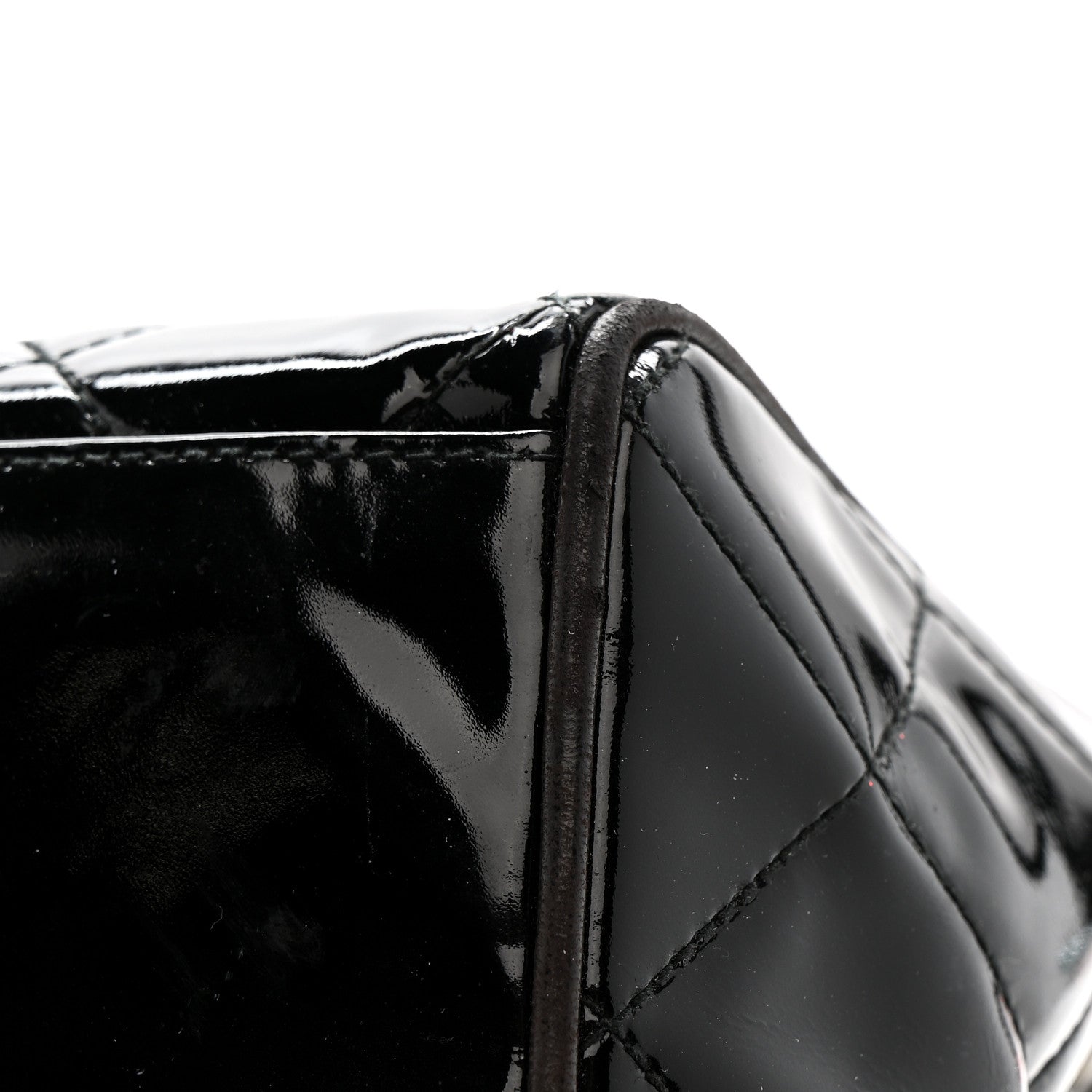 Chanel Patent Quilted CC Shoulder Bag Black 13 of 13