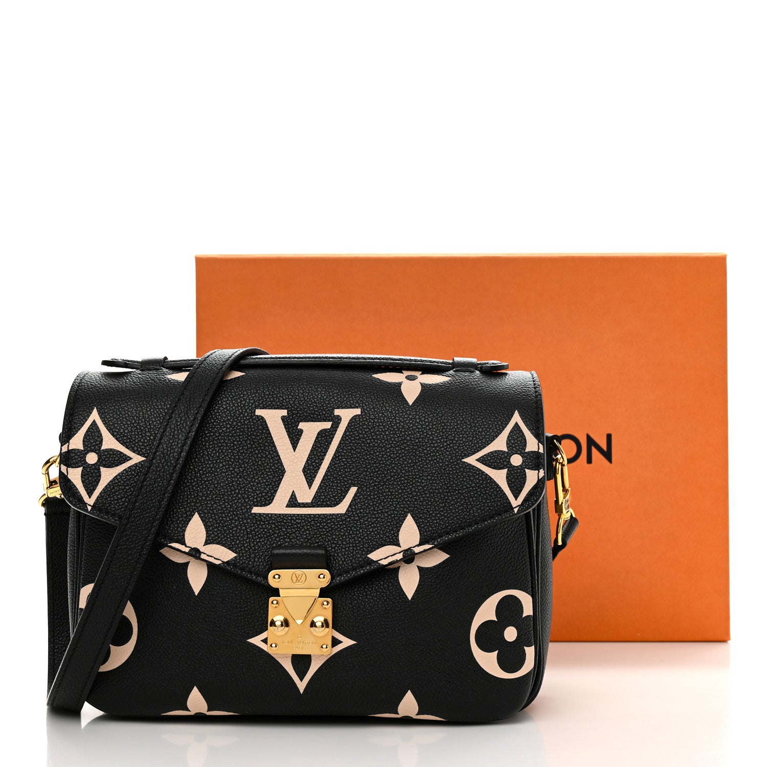 Louis Vuitton Empreinte Monogram Giant Pochette Metis Black Beige 9 of 9
