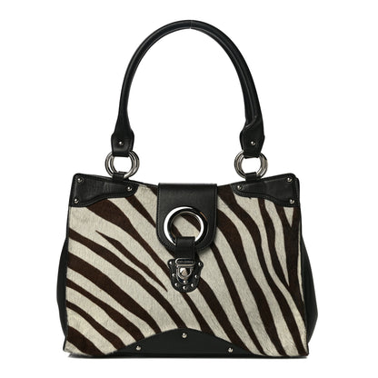 Dolce & Gabbana Pony Hair Zebra Print Top Handle Satchel 1 of 15