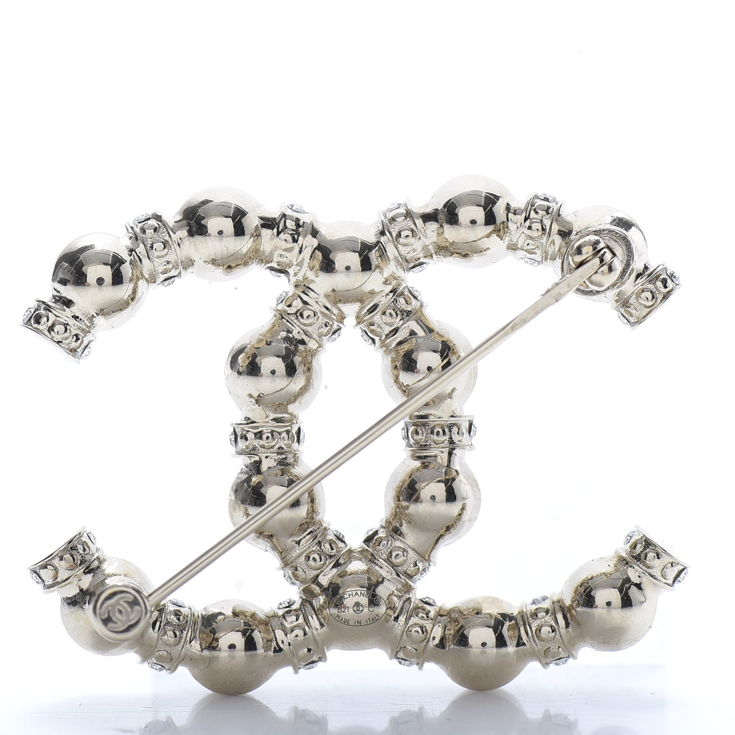 Pearl Crystal Nefertiti CC Brooch Gold