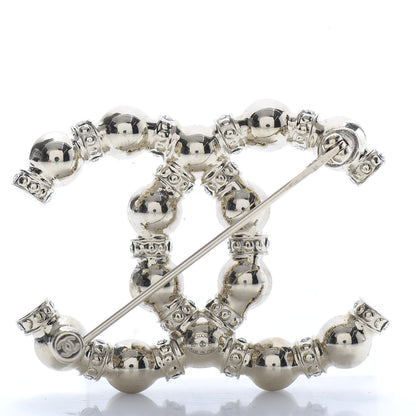 Chanel Pearl Crystal Nefertiti CC Brooch Gold 3 of 5