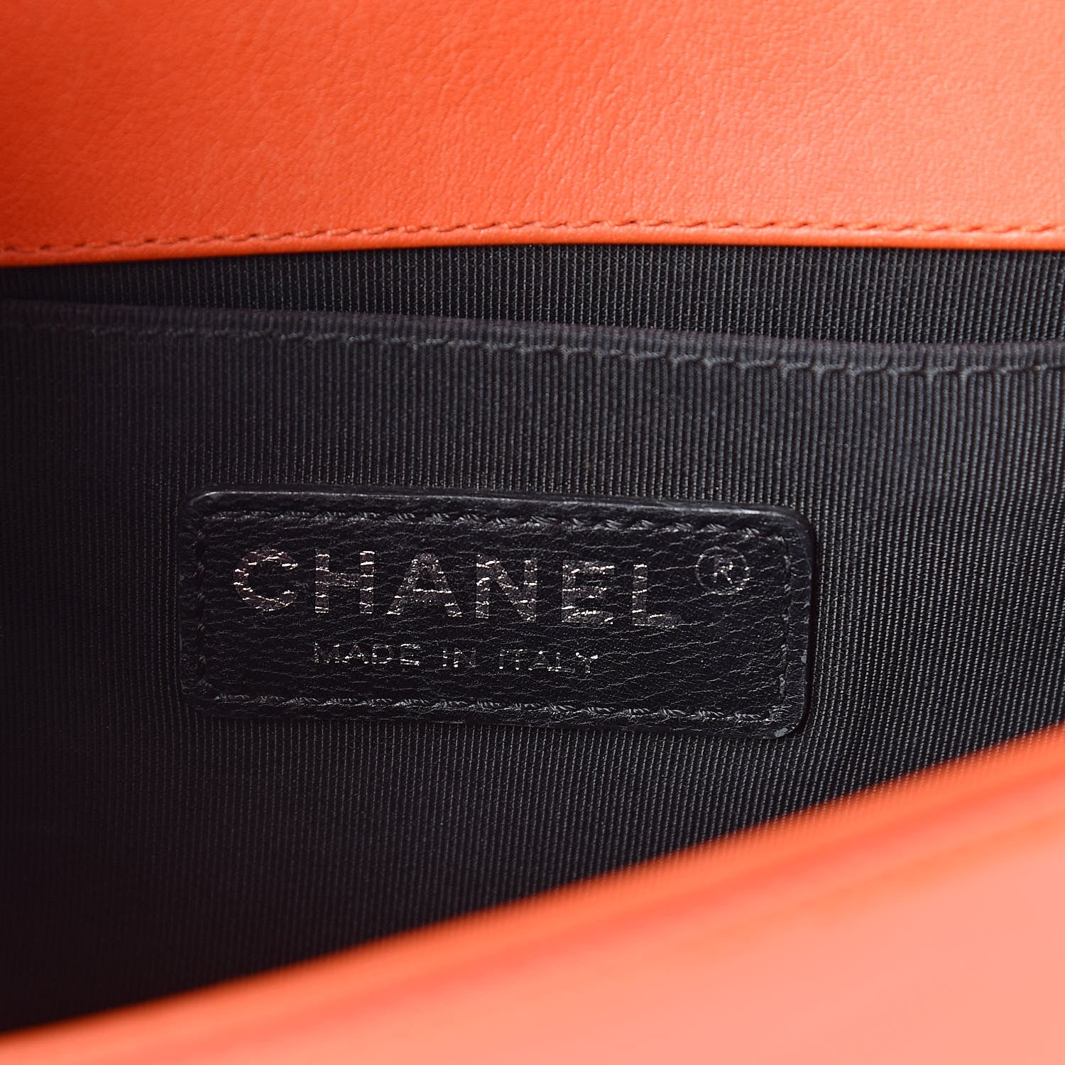 Chanel Patent Calfskin Quilted Small Plexiglass Boy Flap Orange 6 of 17