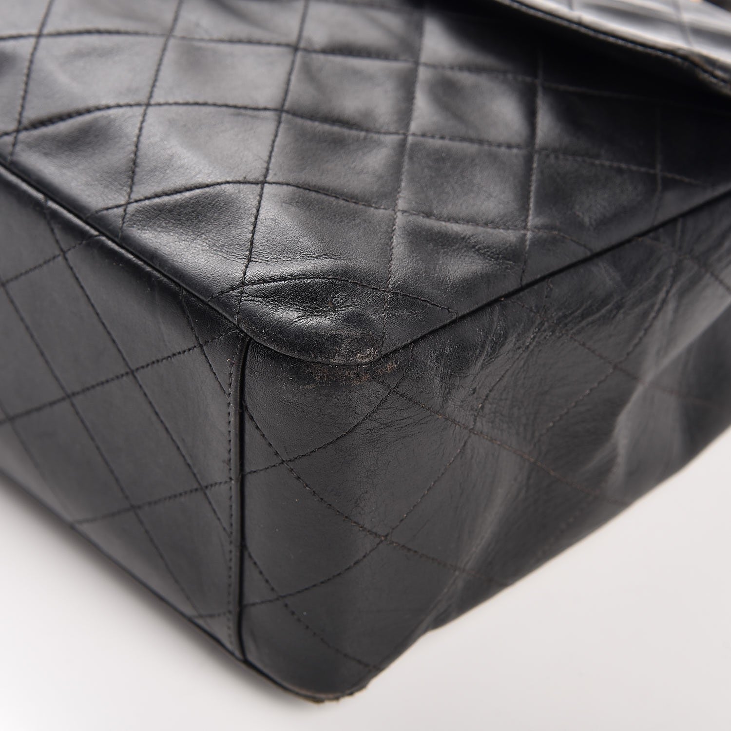 Chanel Lambskin Quilted XL Jumbo Single Flap Black 18 of 20