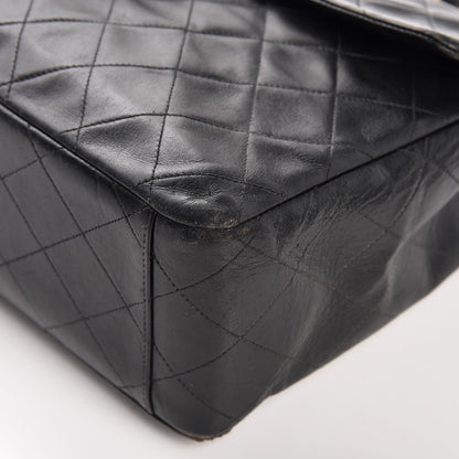 Chanel Lambskin Quilted XL Jumbo Single Flap Black 18 of 20