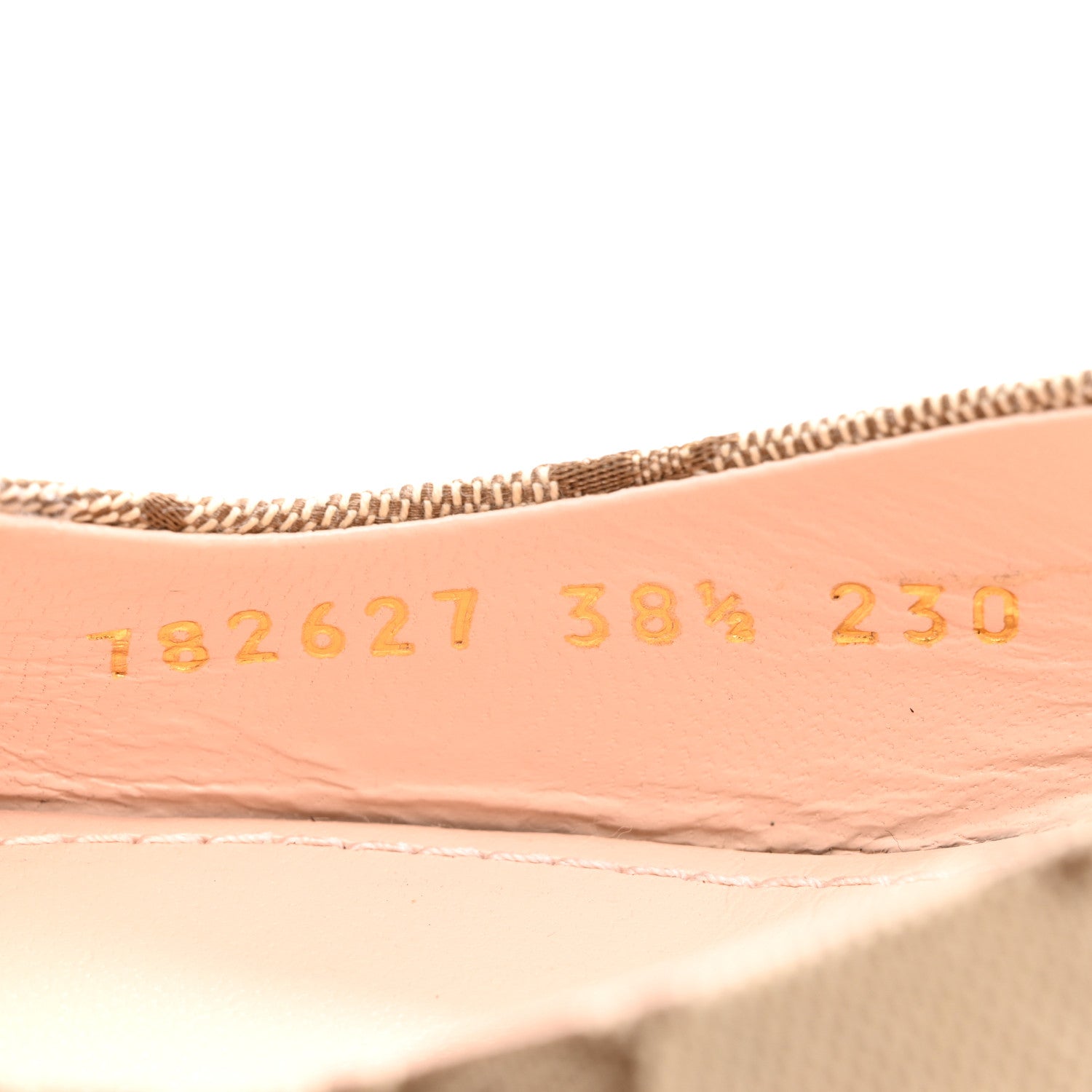 Gucci Monogram Horsebit 35mm Slingback Pumps 38.5 Beige Ebony Cocoa 8 of 9