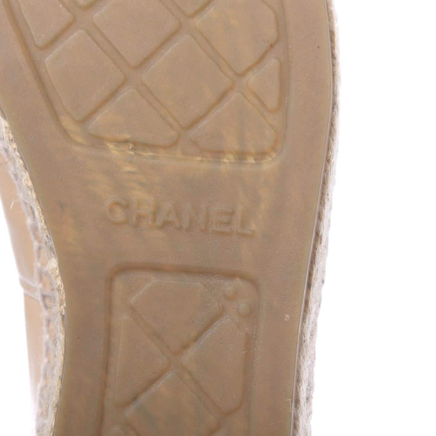 Lambskin CC Espadrilles 42 Beige Black