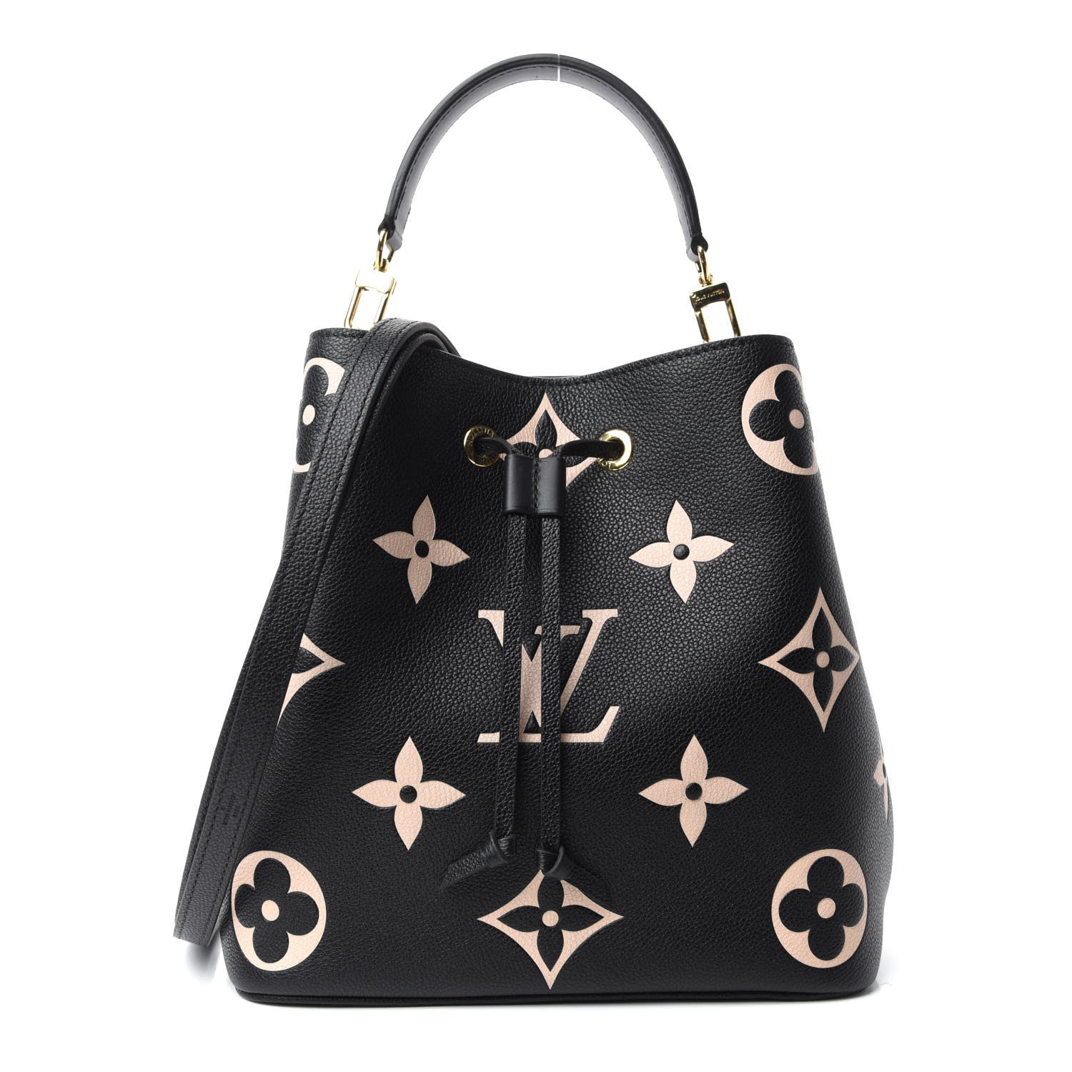 Louis Vuitton Empreinte Monogram Giant Neonoe MM Black Beige 3 of 10