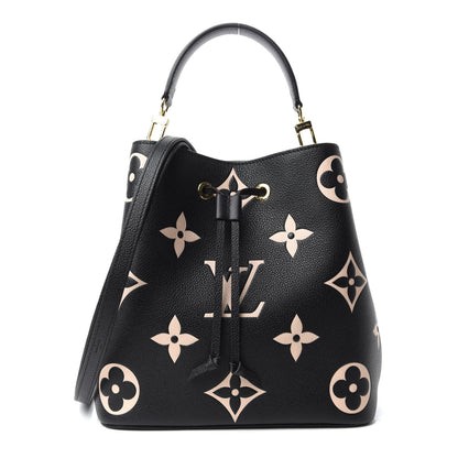 Louis Vuitton Empreinte Monogram Giant Neonoe MM Black Beige 3 of 10