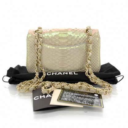 Chanel Iridescent Python Mini Flap 4 of 11