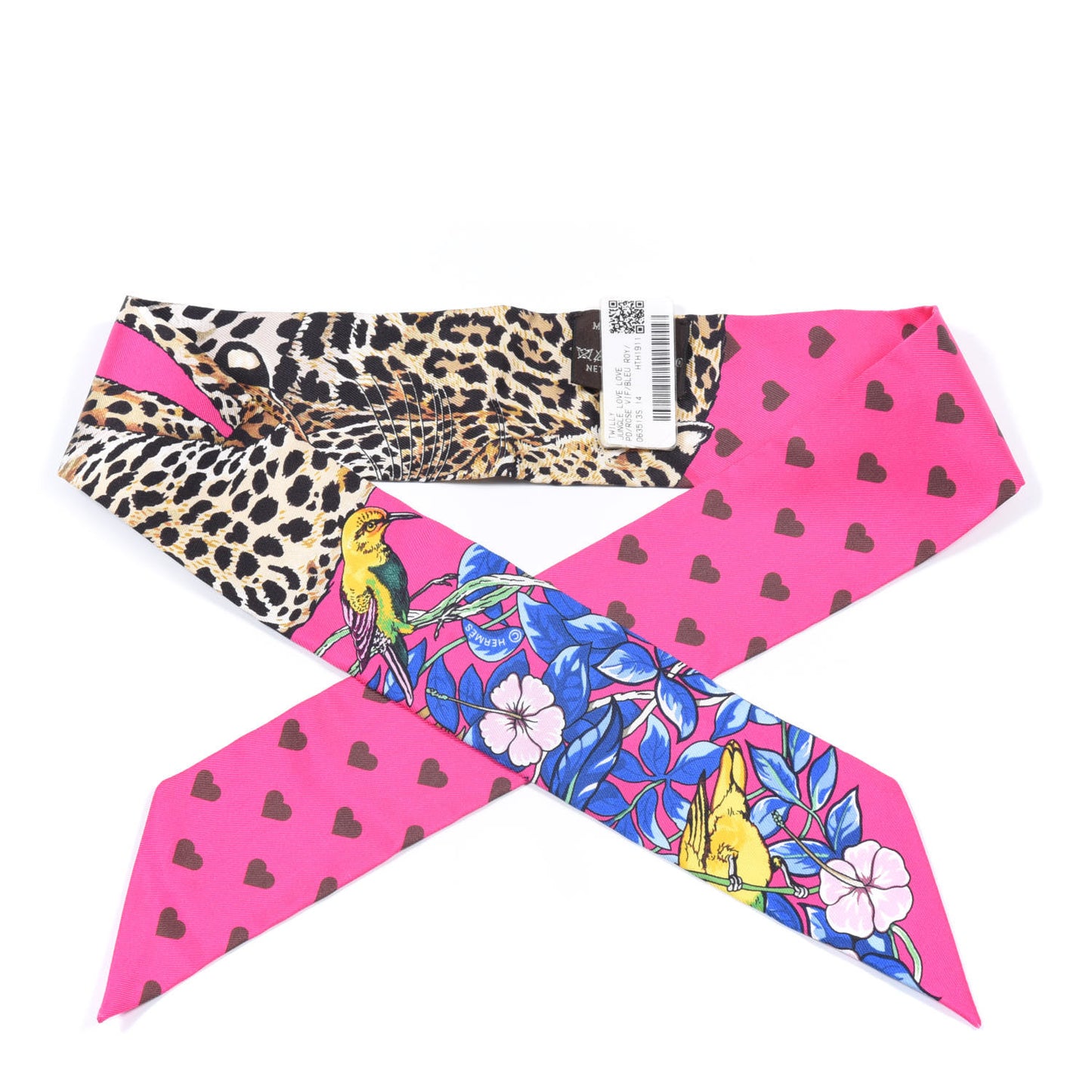 Silk Jungle Love Love Twilly Rose Vif Bleu Roy