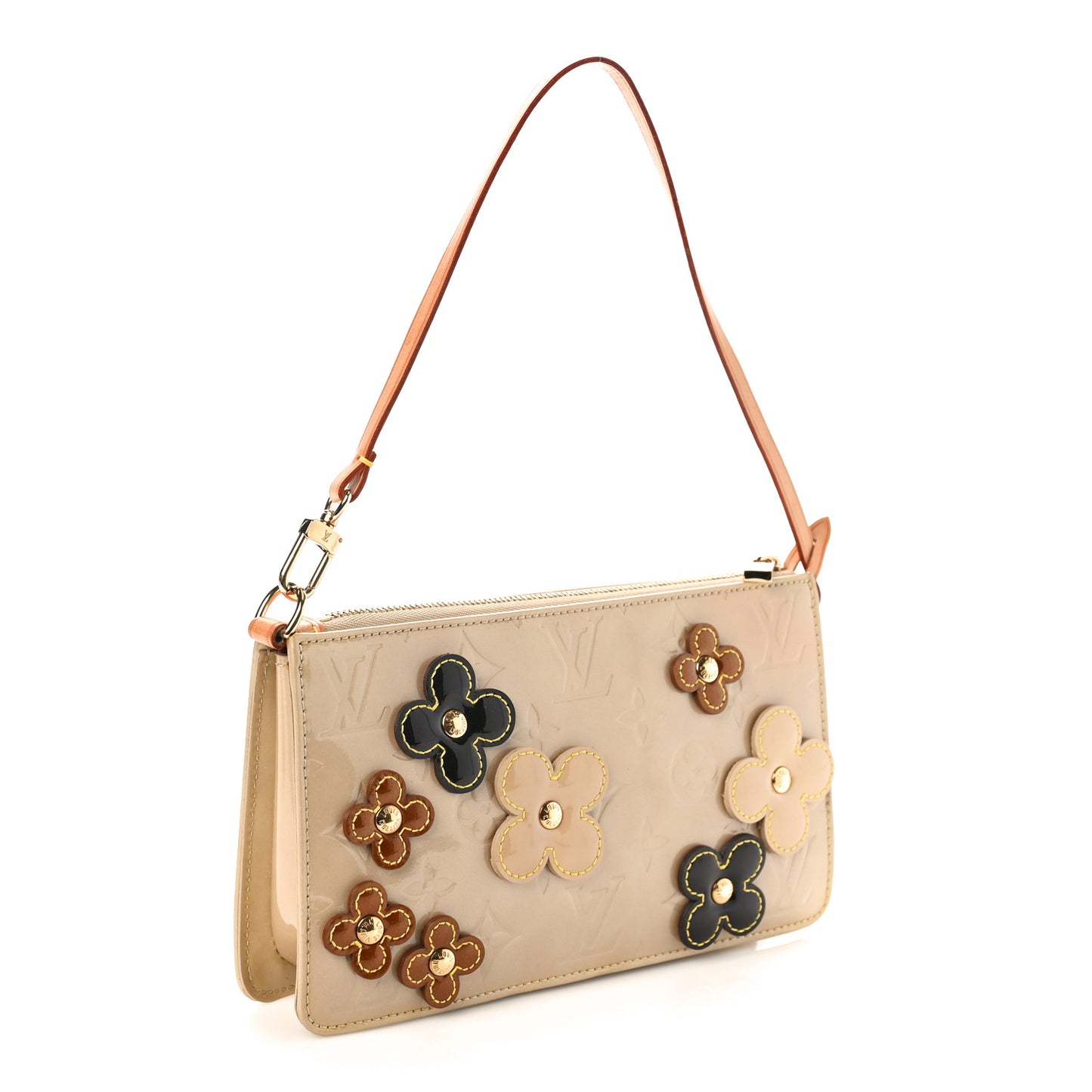 Vernis Lexington Fleurs Pochette Beige