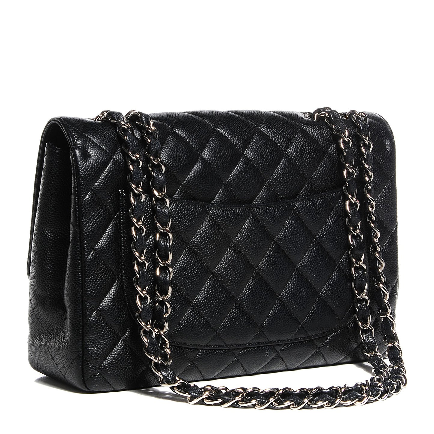 Caviar Jumbo Single Flap Black