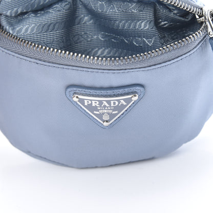Prada Tessuto Nylon Travel Saffiano Metal Triangle Logo Mini Arm Pouch Astrale 6 of 8