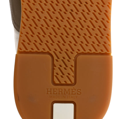 Hermes Calfskin Suede Mens Trail Sneakers 42 Beige Glaise Multicolor 8 of 12