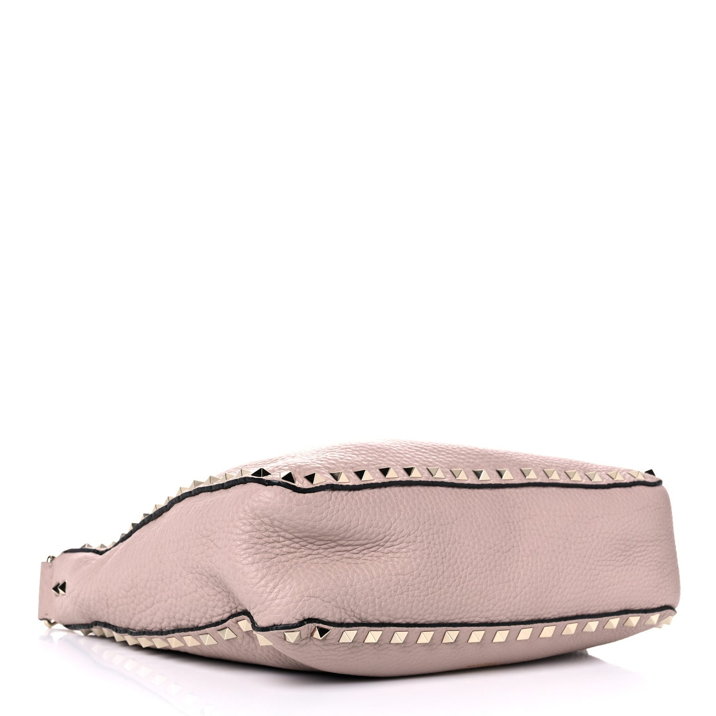 Pebbled Calfskin Small Rockstud Flip-Lock Messenger Bag Water Rose