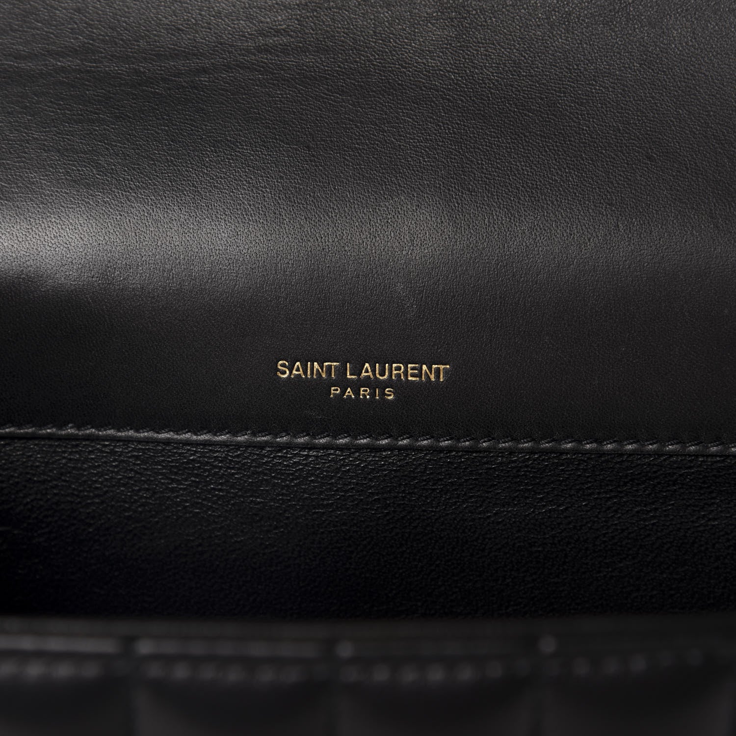 Saint Laurent Lambskin Matelasse Monogram Large Vicky Chain Bag Black 8 of 11