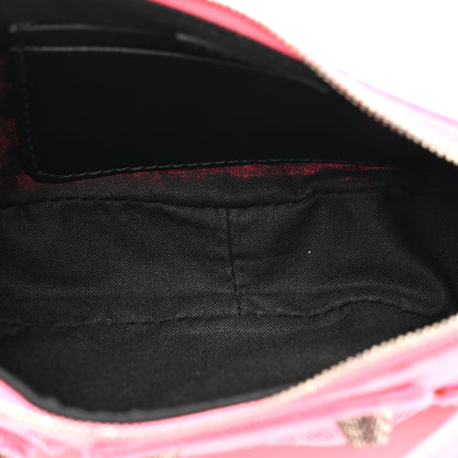 Balenciaga Washed Denim BB Monogram Le Cagole Mini Purse With Chain Pink 5 of 11