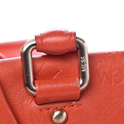 MCM Calfskin Ottomar Monogram Tote Orange 11 of 18