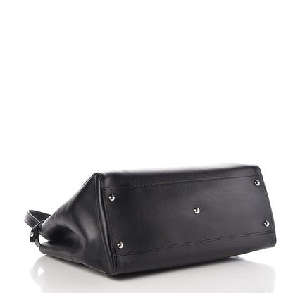 Fendi Vitello Morgan Python Crocodile Monster Eyes Large Peekaboo Iconic Satchel Black Girasole 5 of 9