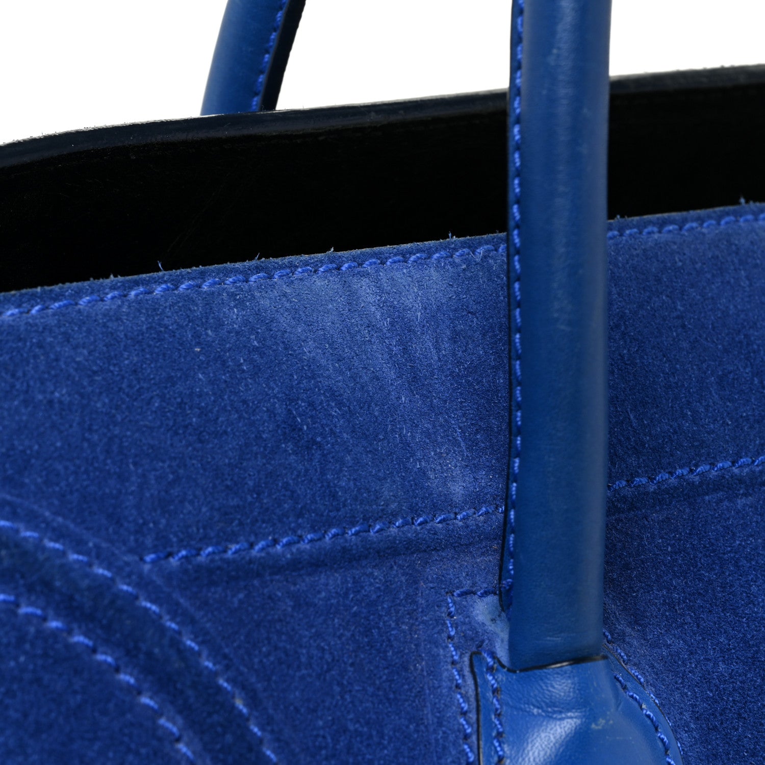 Celine Suede Medium Phantom Luggage Colbalt Blue 25 of 34