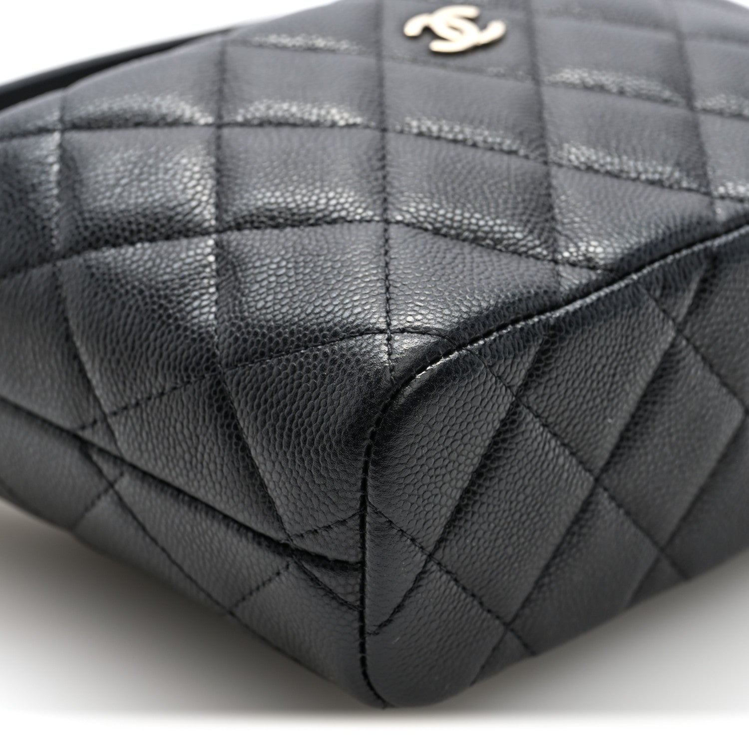 Chanel Caviar Quilted Hobo Clutch With Chain Black 9 of 11