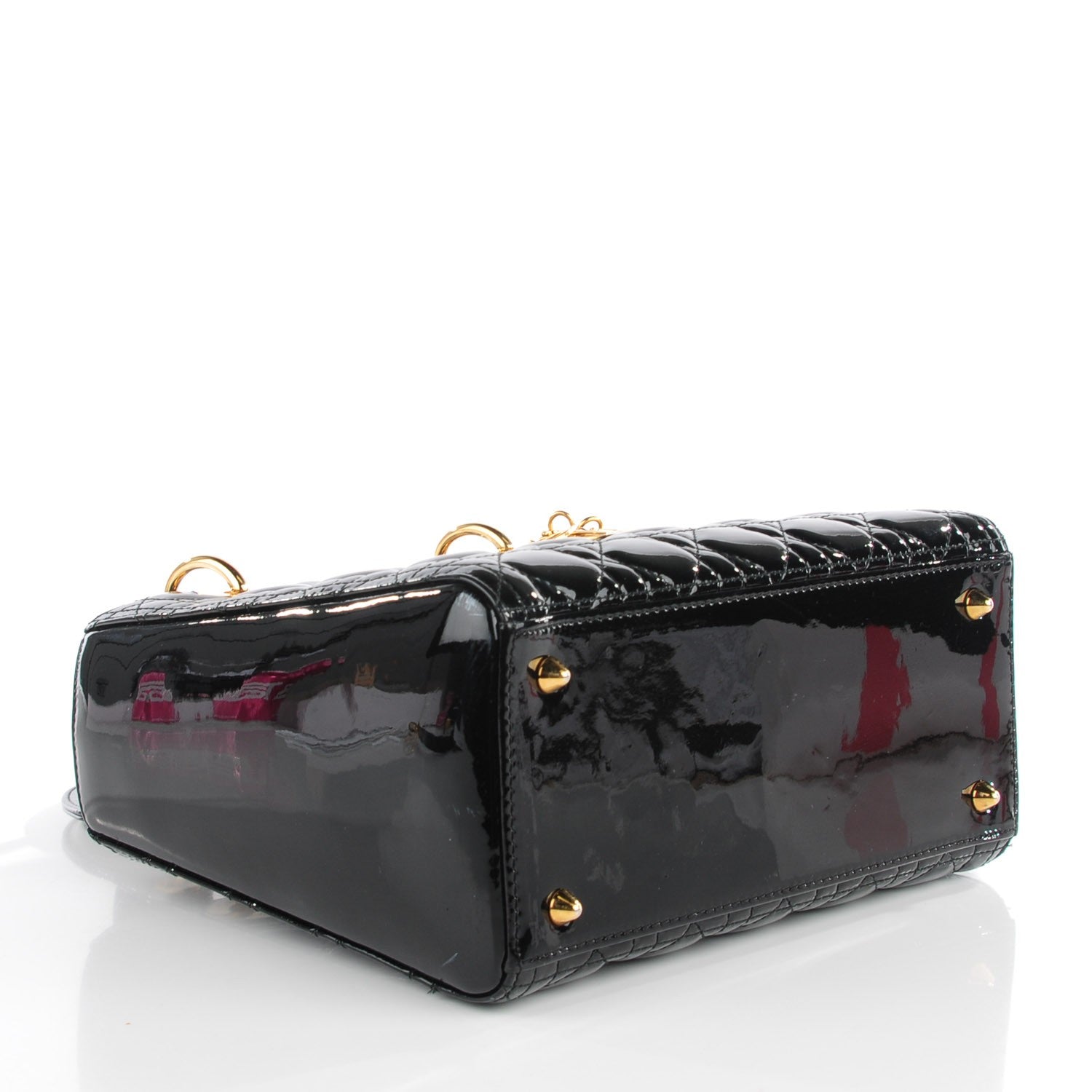Christian Dior Patent Cannage Medium Lady Dior Black 4 of 10