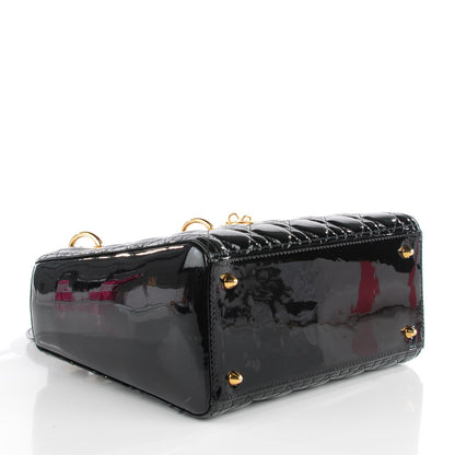 Christian Dior Patent Cannage Medium Lady Dior Black 4 of 10