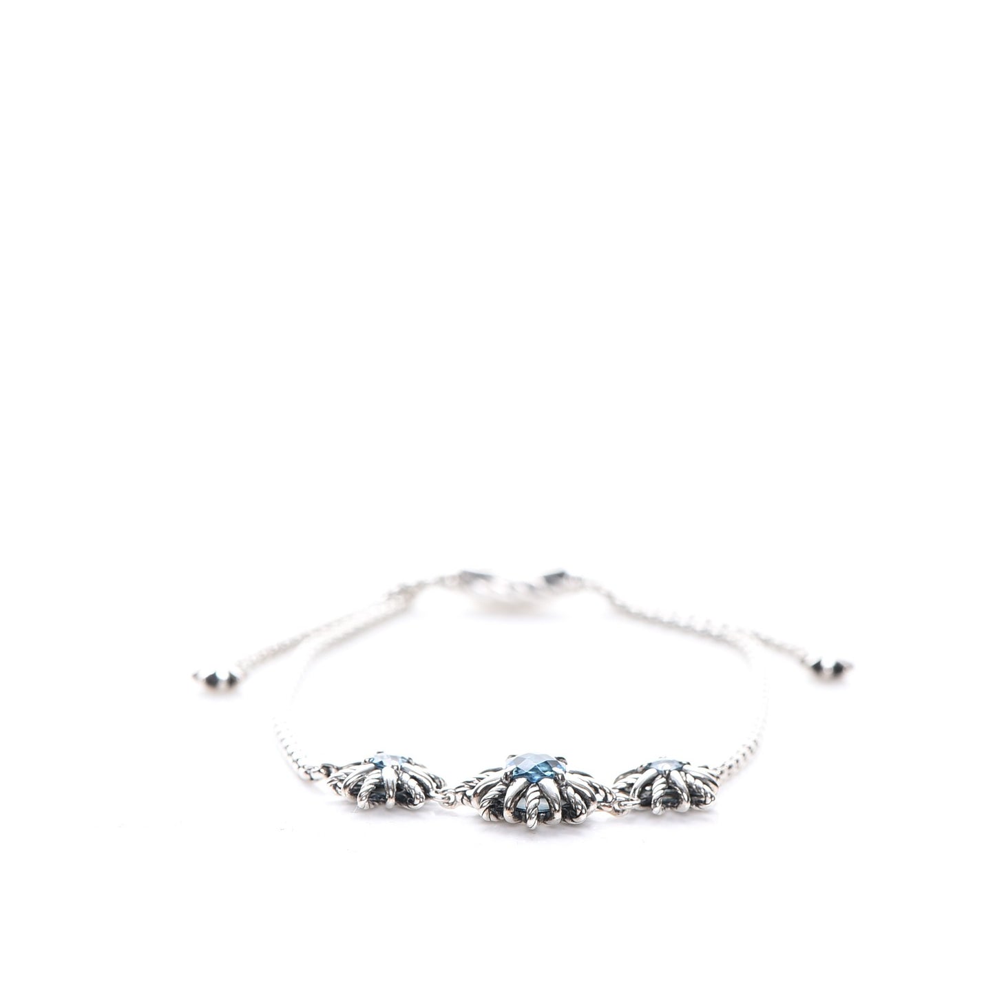 Sterling Silver Blue Topaz Starburst Bracelet