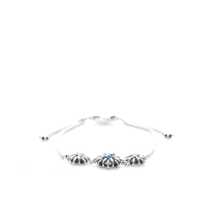 David Yurman Sterling Silver Blue Topaz Starburst Bracelet 4 of 7