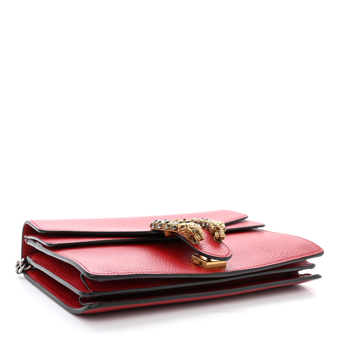 Dollar Calfskin Swarovski Crystal Small Dionysus Shoulder Bag Hibiscus Red