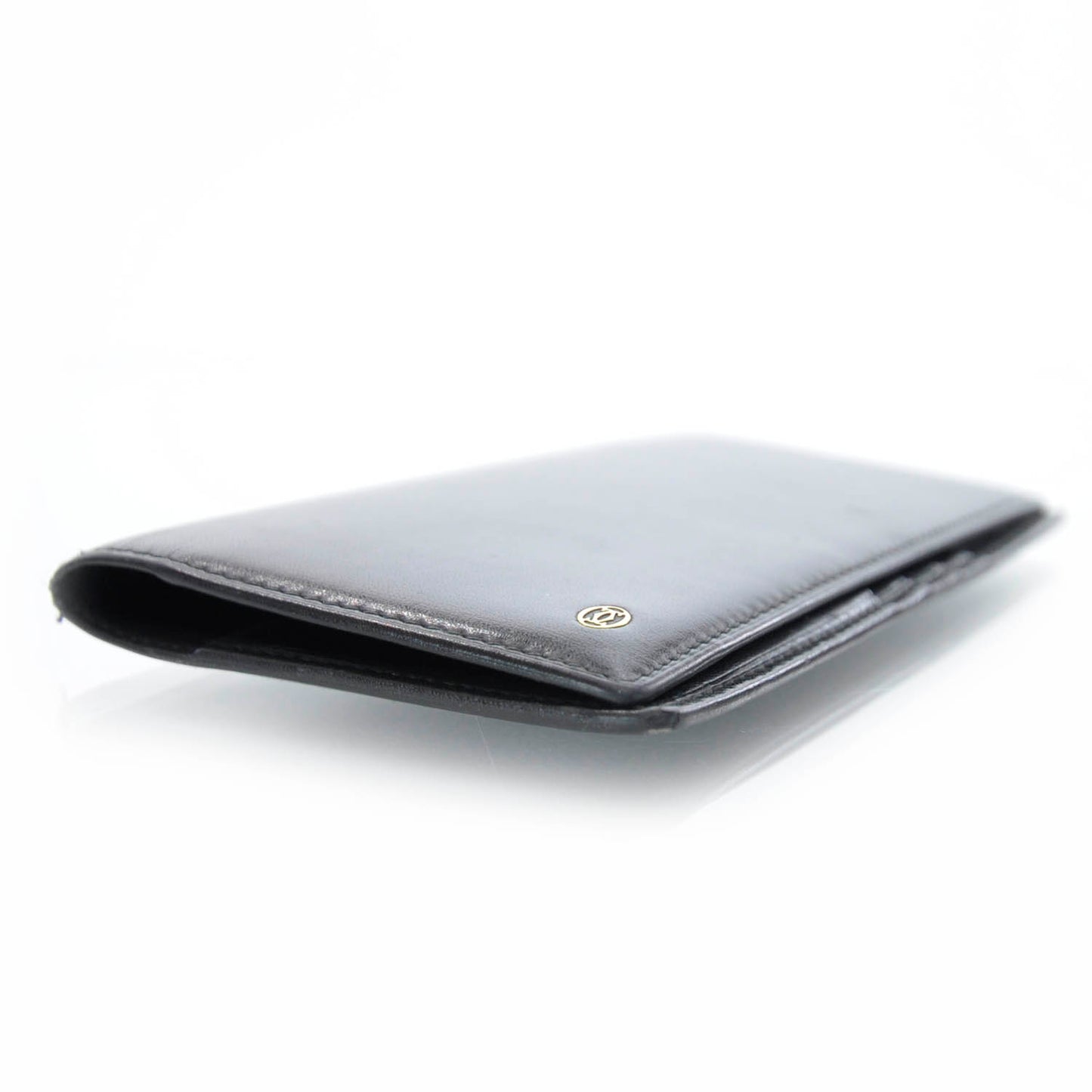 Leather Pocket Agenda Wallet Black