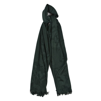 Hermes Cashmere Silk New Libris Confettis D'Ex Libris Stole Foret-Noire 1 of 3