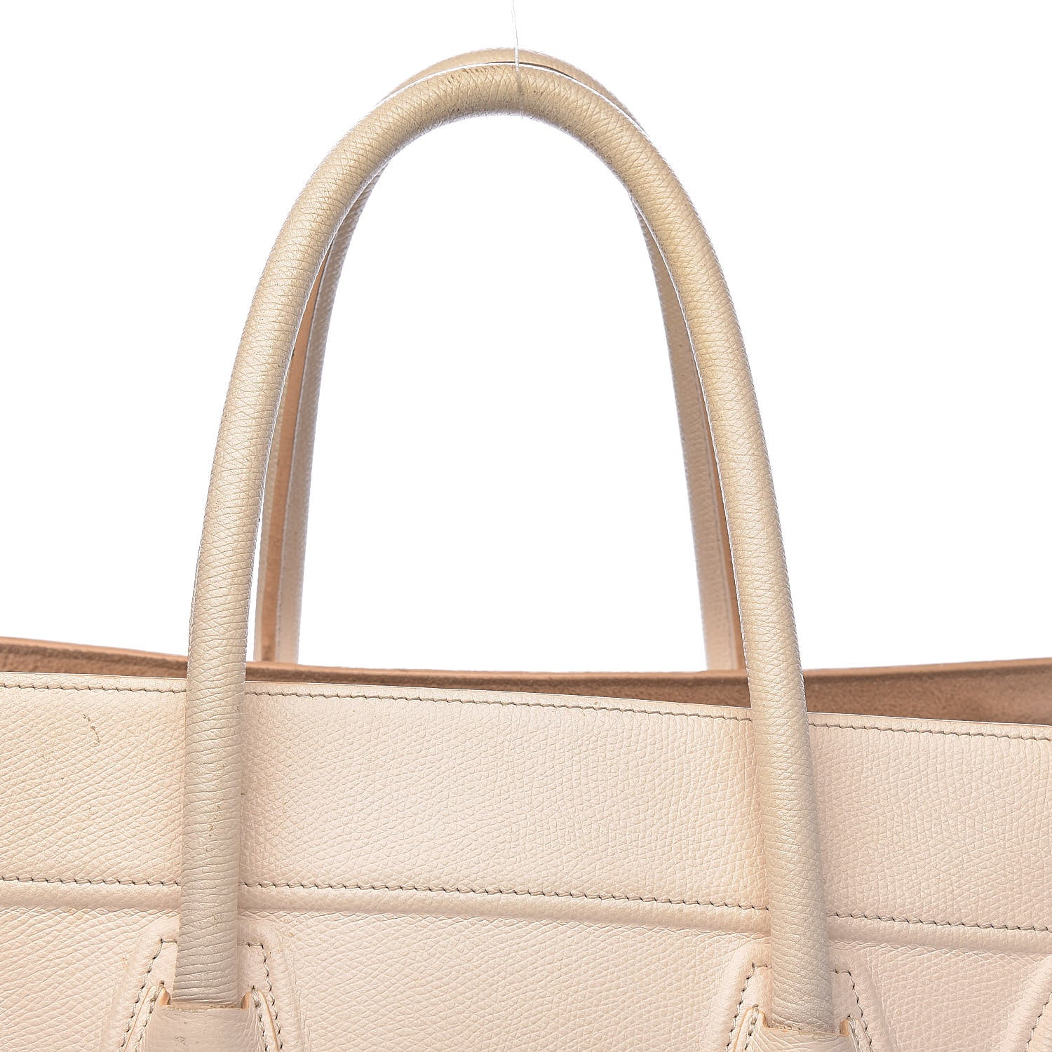 Celine Grained Calfskin Medium Phantom Luggage Cream 14 of 39