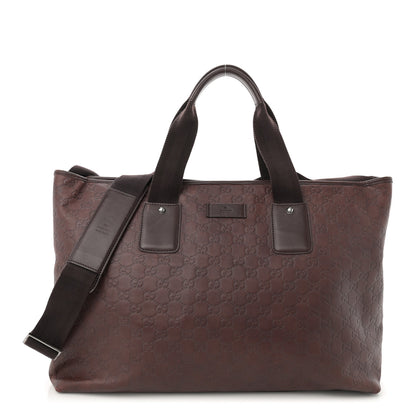 Gucci Guccissima Large Zippered Travel Tote Brown 1 of 15