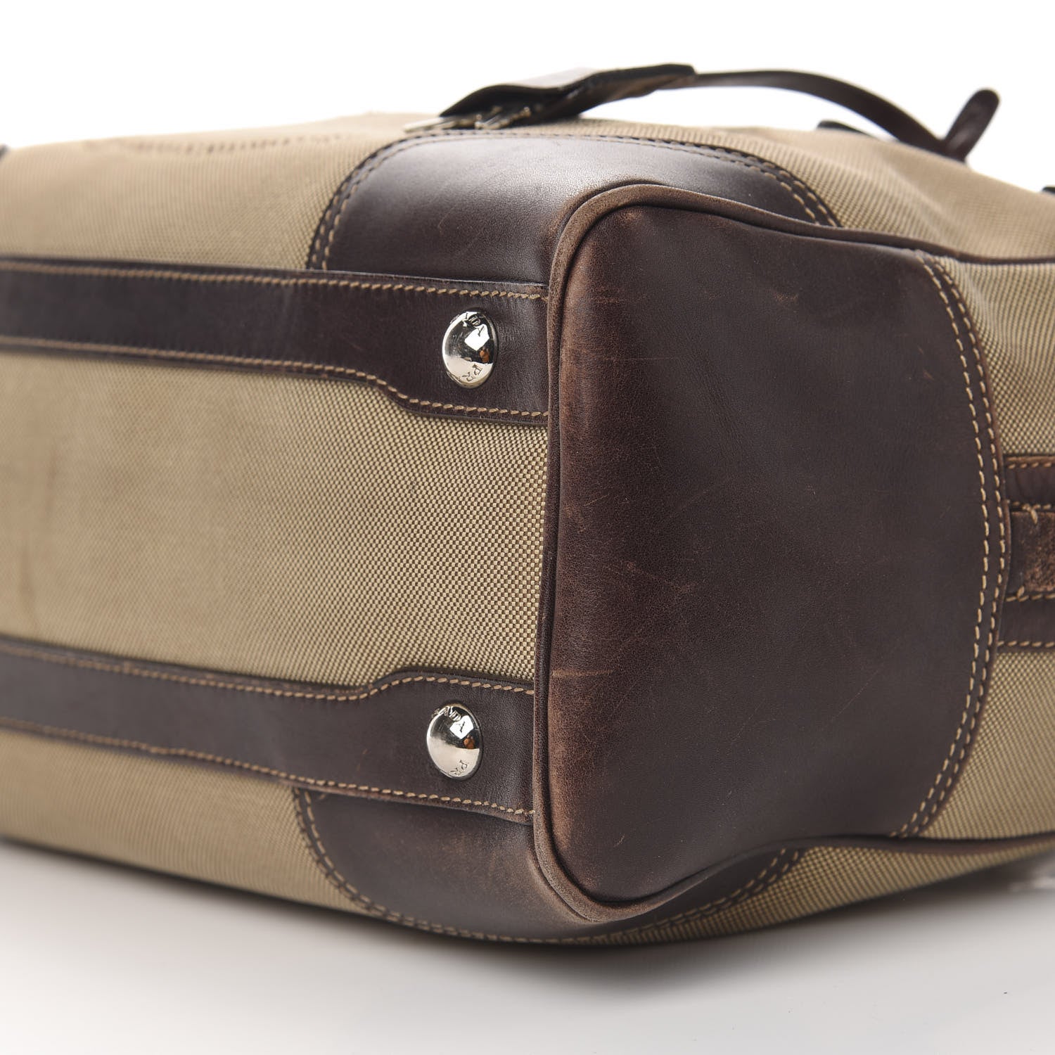 Prada Jacquard Logo Bauletto Corda Bruciato 10 of 12