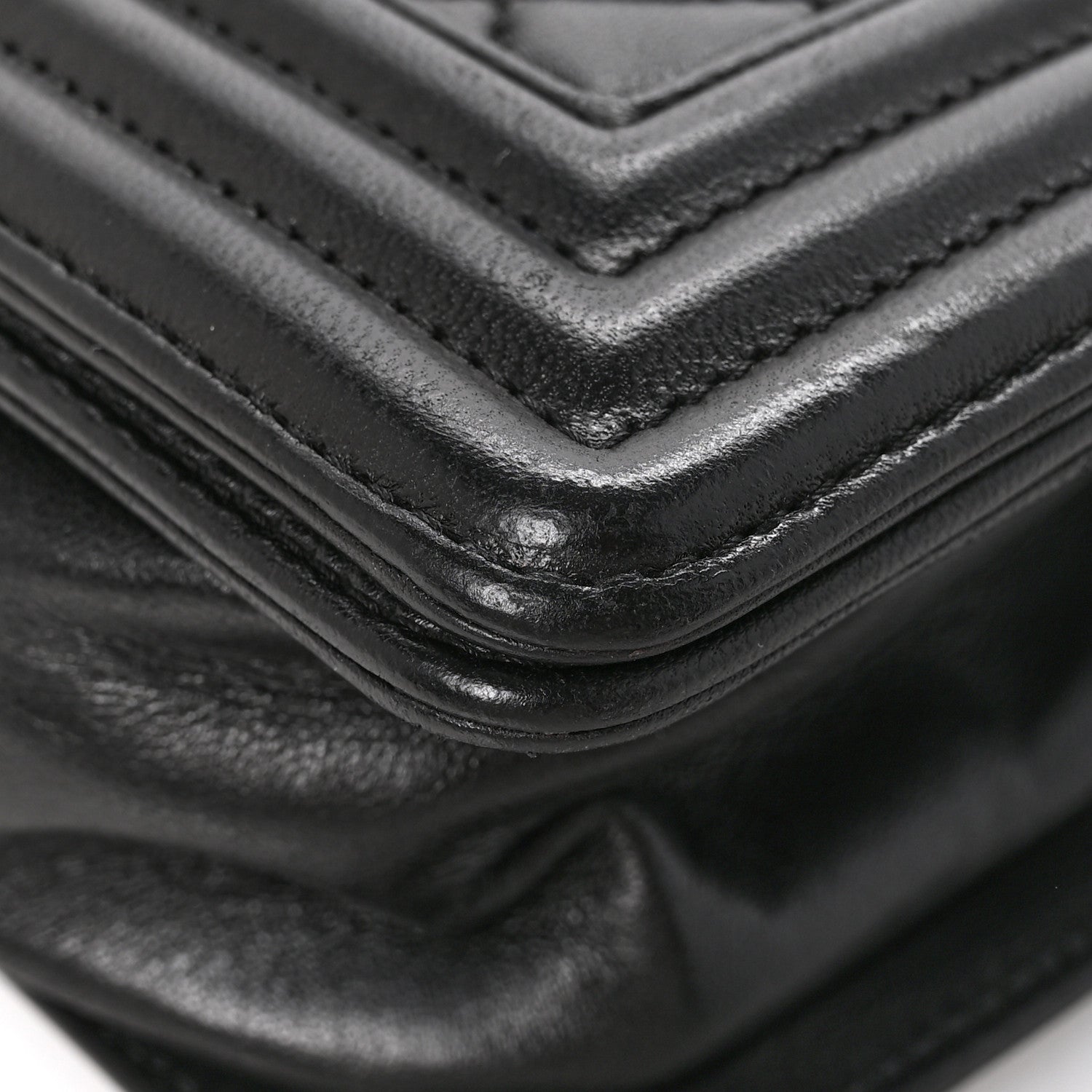 Chanel Lambskin Quilted Medium Boy Flap Black 13 of 14