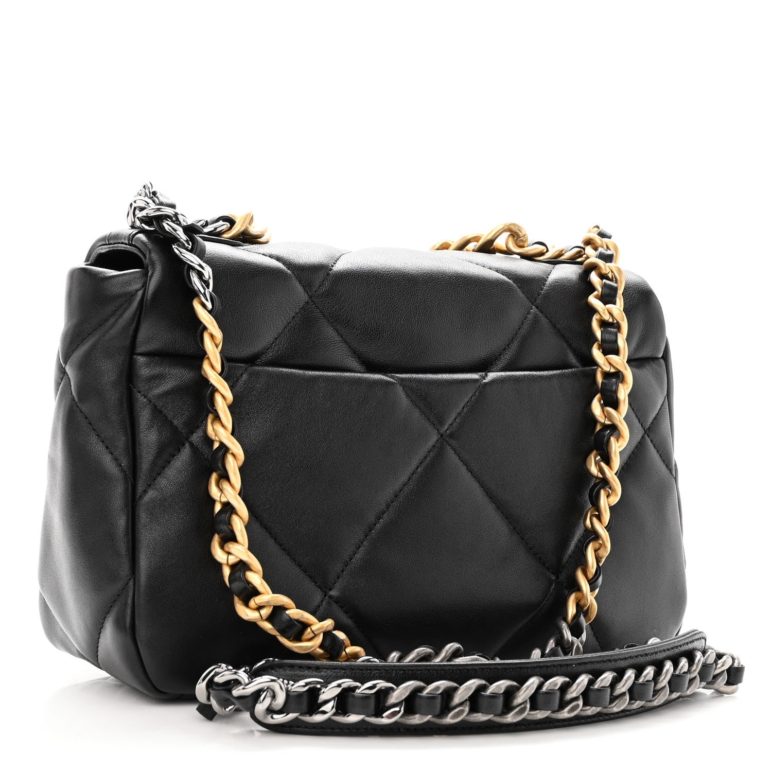 Chanel Lambskin Quilted Medium Chanel 19 Flap Black 2 of 10