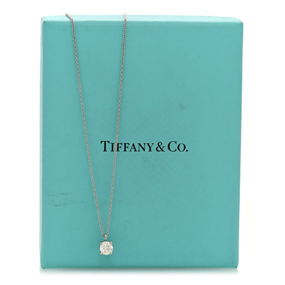 Tiffany Platinum Diamond .51ct Solitaire Pendant Necklace 5 of 5