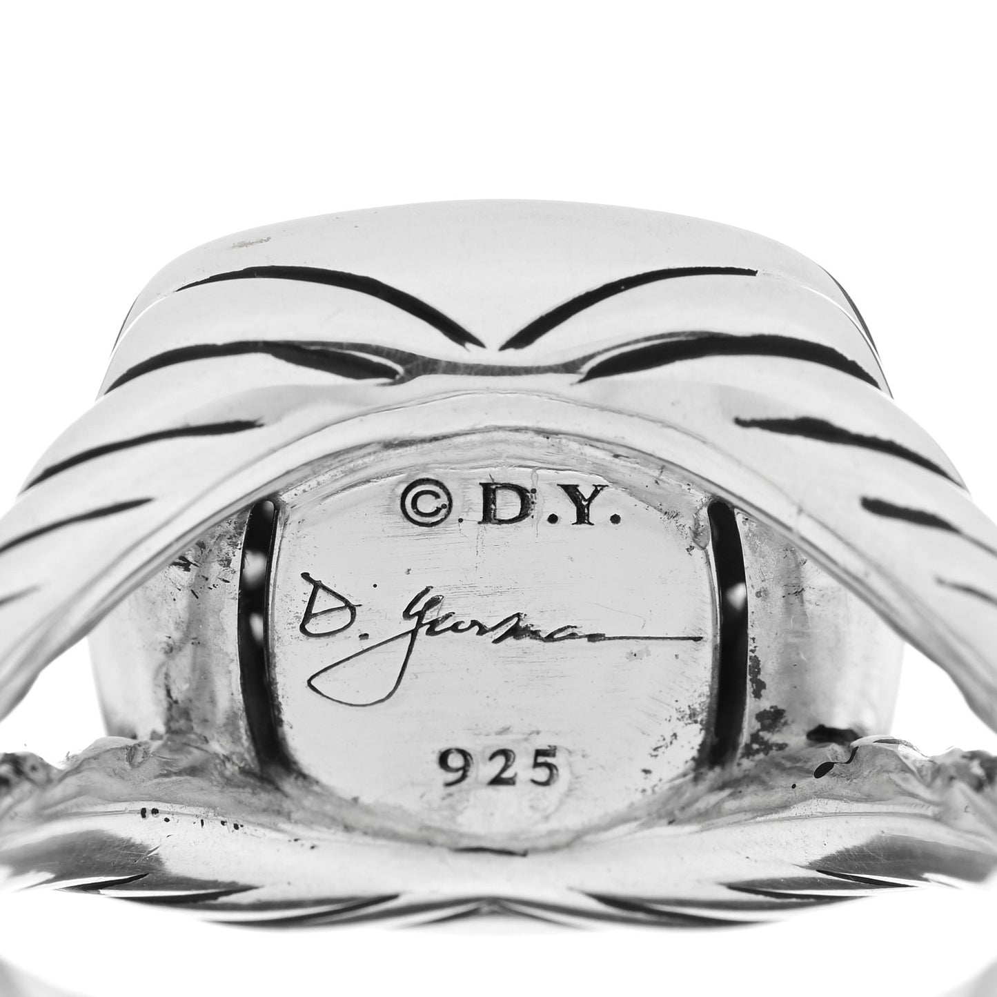 Sterling Silver Diamond 11mm Albion Pave Ring 59 8.75