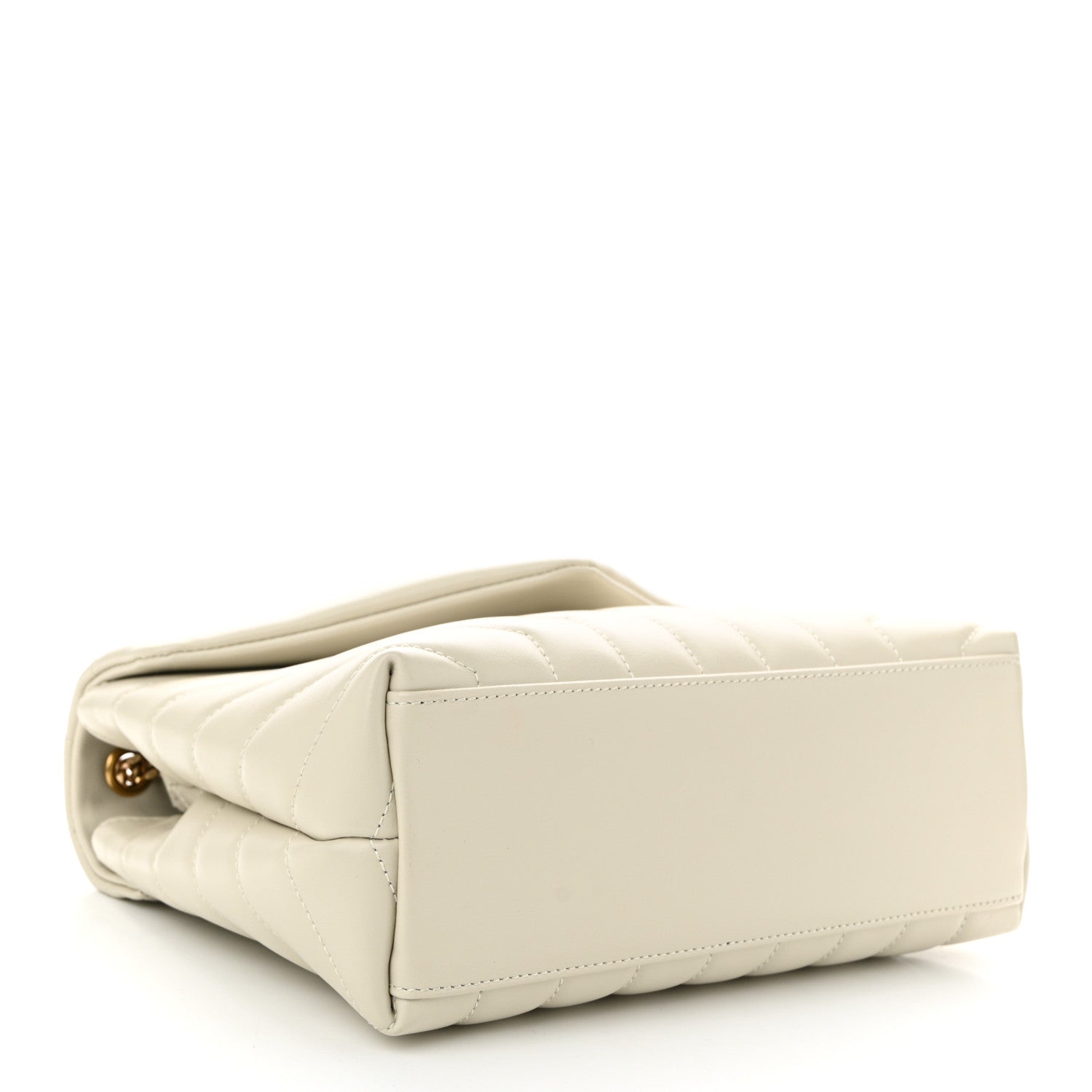 Saint Laurent Calfskin Y Quilted Monogram Small Loulou Chain Satchel Crema Soft 6 of 19