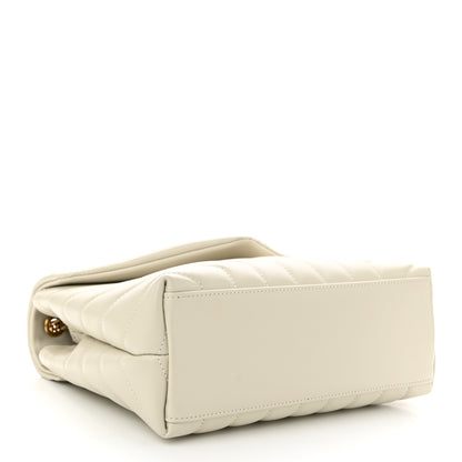Saint Laurent Calfskin Y Quilted Monogram Small Loulou Chain Satchel Crema Soft 6 of 19