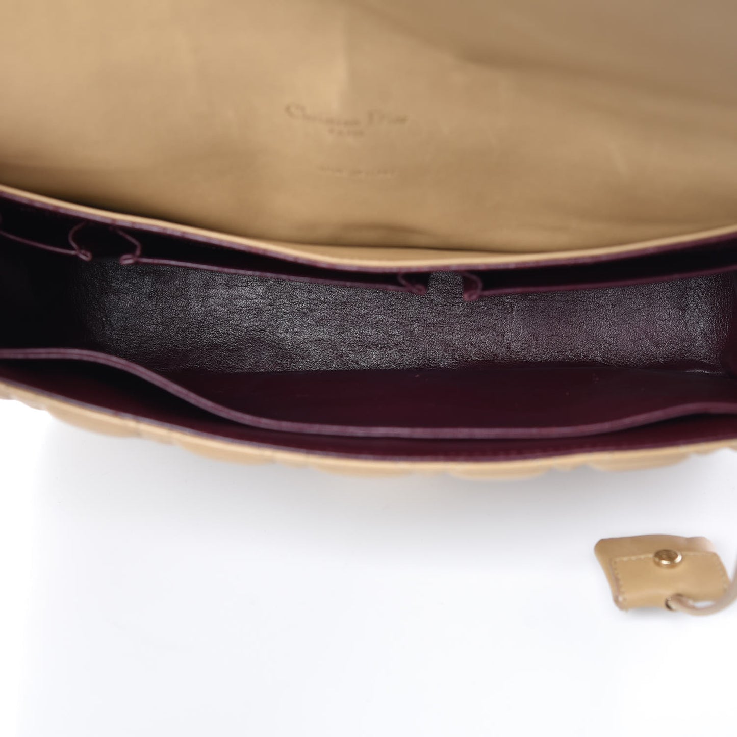 Lambskin Cannage Large Miss Dior Flap Beige
