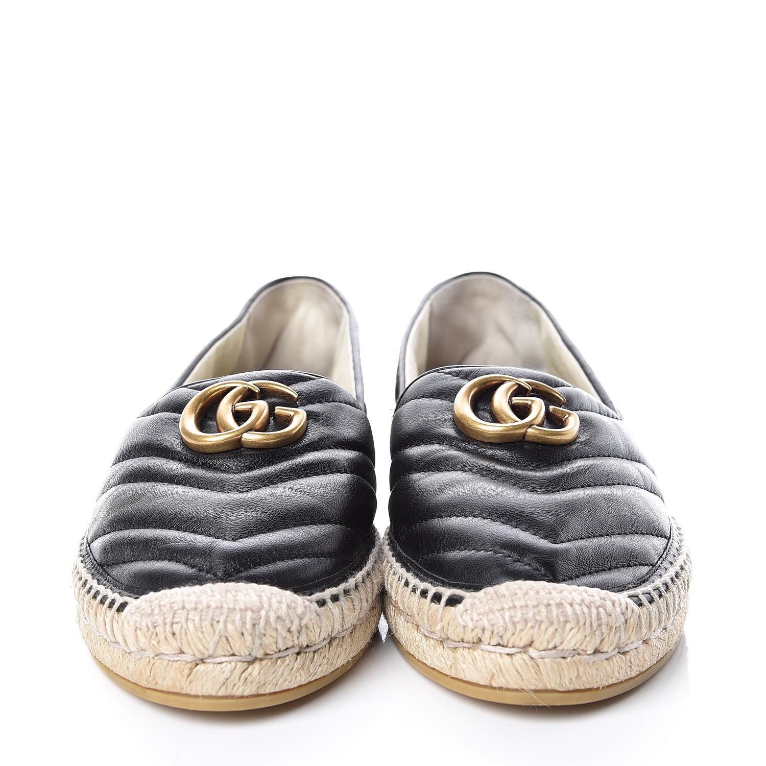Gucci Nappa Matelasse GG Marmont Espadrilles 39.5 Black 2 of 10
