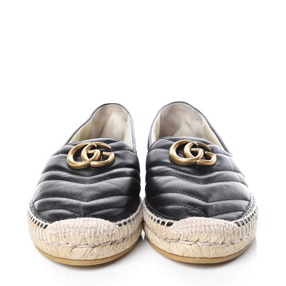 Gucci Nappa Matelasse GG Marmont Espadrilles 39.5 Black 2 of 10