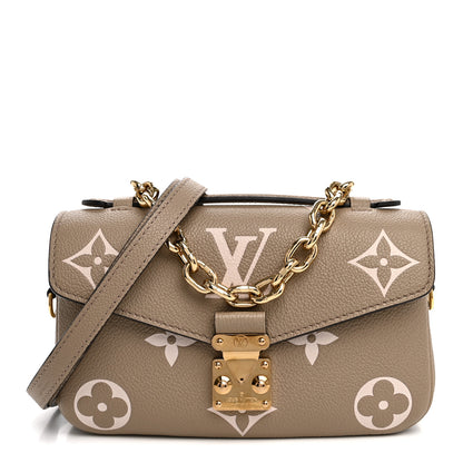Louis Vuitton Empreinte Monogram Giant Pochette Metis East West Tourterelle Creme 1 of 9