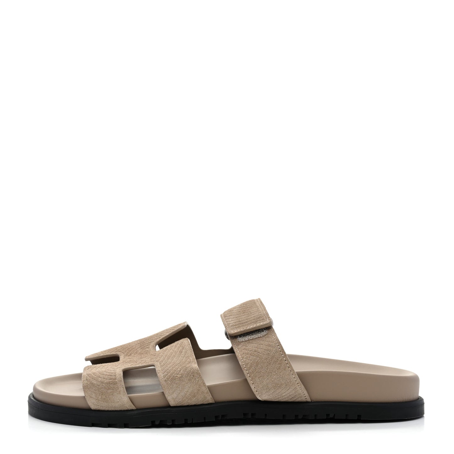 Suede Goatskin Chaine d'Ancre Womens Chypre Sandals 41 Beige Sable