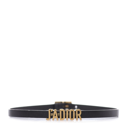 Christian Dior Calfskin J'Adior Logo Choker Necklace Black 1 of 6