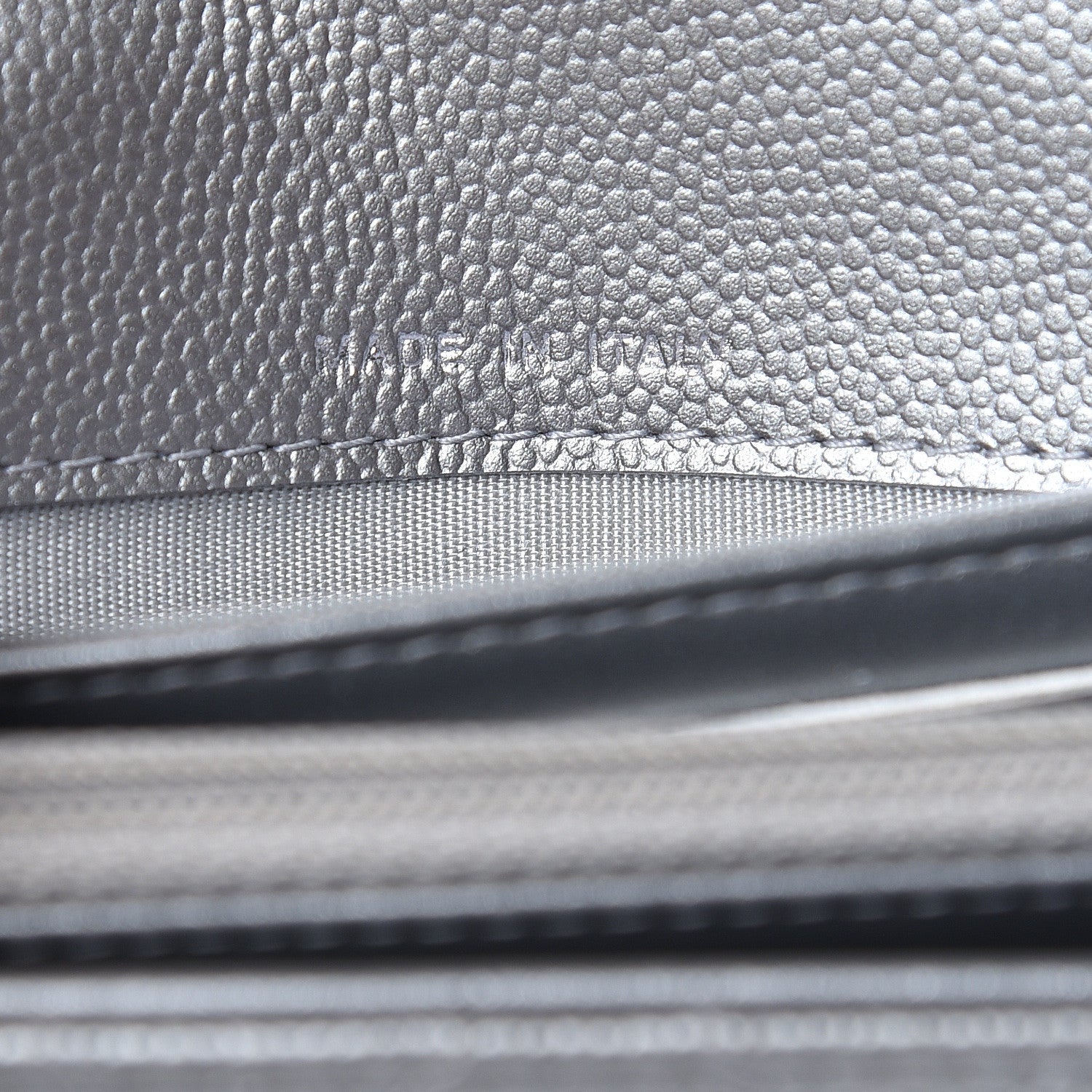 Chanel Metallic Caviar Quilted Medium Boy Flap Wallet Silver 7 of 10