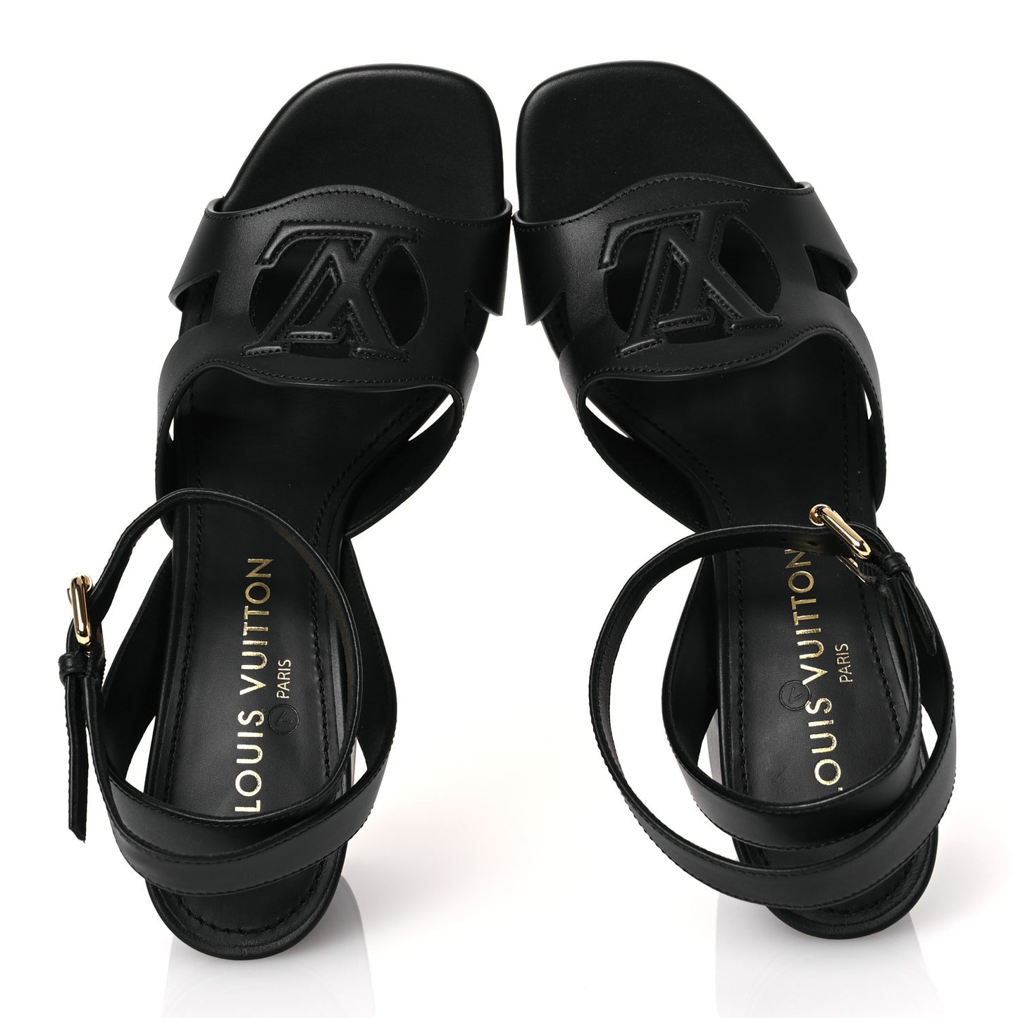 Calfskin LV Isola Sandals 39 Black