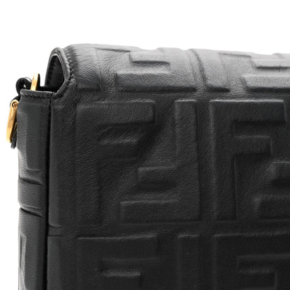 Fendi Nappa FF 1974 Embossed Large Baguette Black 5 of 12